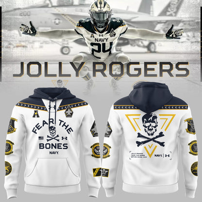 Limited Edition 2024 Navy FB White Hoodie