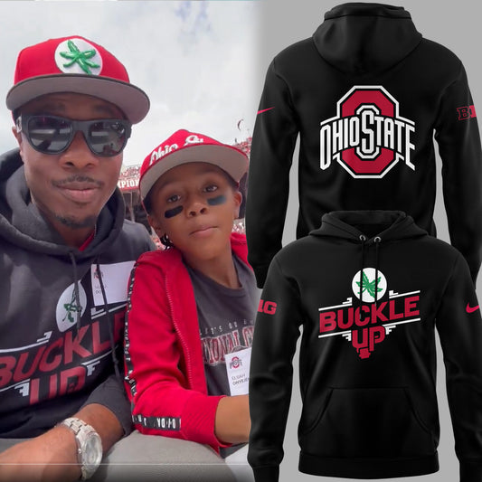 Limited Edition Ohio State Football “Buckle Up” Black Hoodie