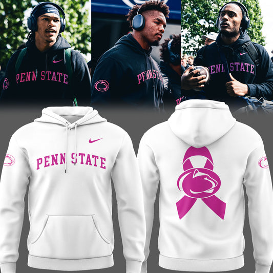 Limited Edition Penn ST Football Beat Cancer W Hoodie