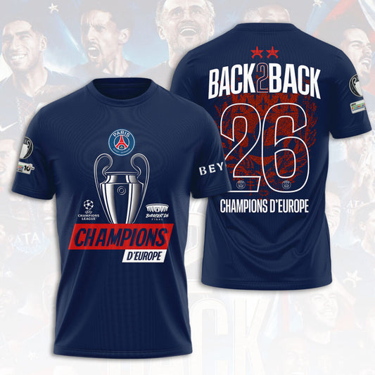 Paris Saint-Germain F.C Special UEFA Champions of Europe 2026 Limited Edition T.Shirt