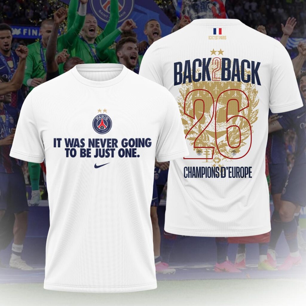 Paris Saint-Germain F.C Special UEFA Champions of Europe 2026 Limited Edition T.Shirt