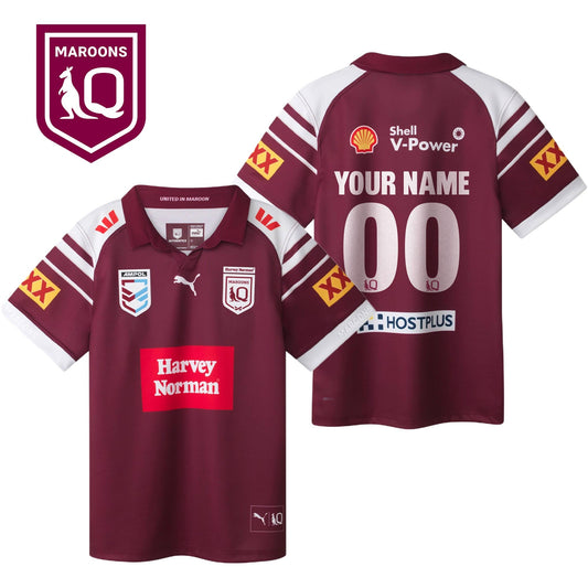 Queensland Maroons 2025 Harvey Norman Custom Jersey