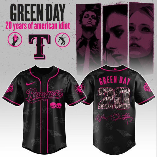 T Rangers x Green Day 20th Anniversary Jersey 2025 Editions Limited + Selling Out Fast
