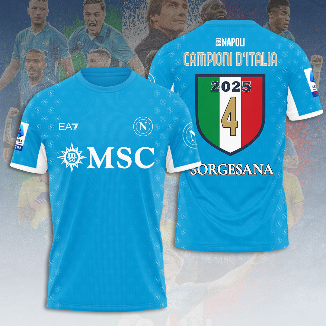 SSC NAPOLI CAMPIONE Dâ€™ITALIA 2025 T-SHIRT