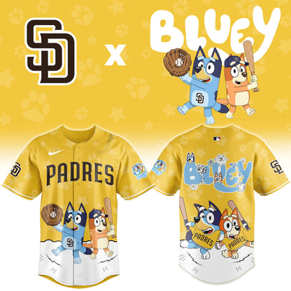 SD.Padres Bluey Night Limited Baseball Jersey