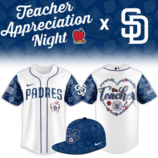 SD.Padres Teacher Appreciation Night Limited Baseball Jersey