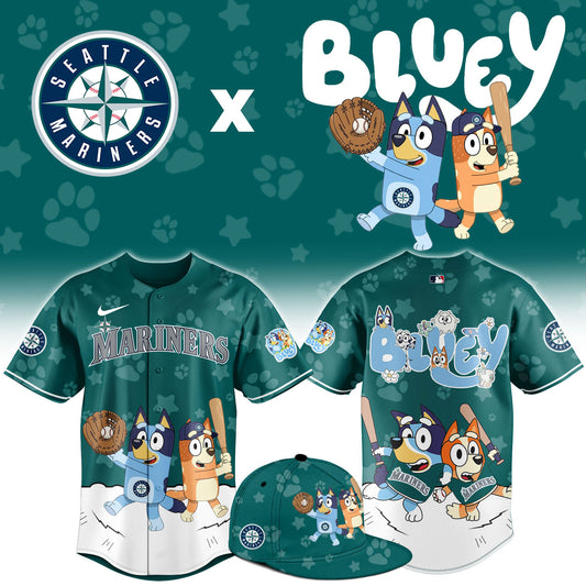 S.Mariners Bluey Night Limited Baseball Jersey