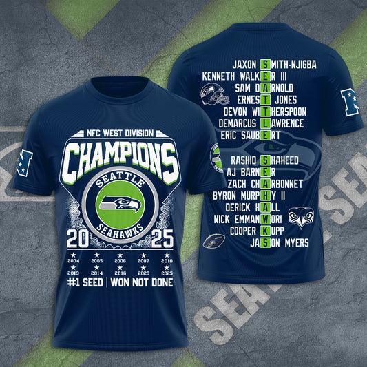 Seattle Seahawks 2025 NFC Conference Champions TShirt
