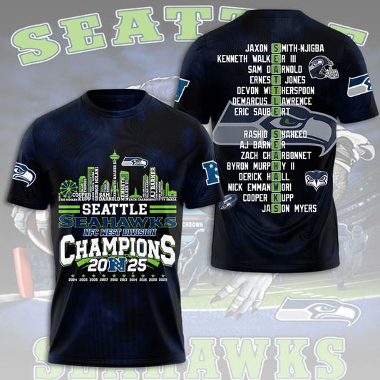 Seattle Seahawks 2025 NFC Conference Champions TShirt