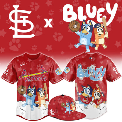 SL.Cardinals Bluey Night Limited Baseball Jersey