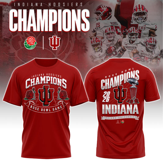 Indiana Hoosiers 2026 Rose Bowl Champions Limited Combo TShirt