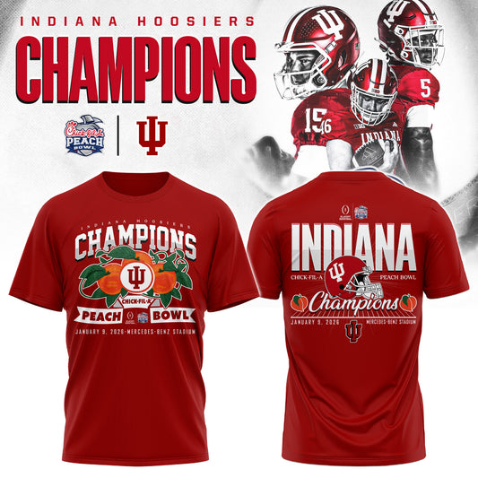 Indiana Hoosiers Football Champions Peach Bowl 2025/26 T-Shirt