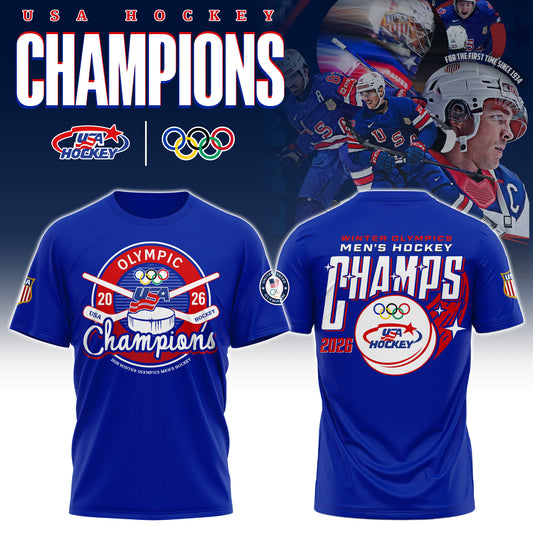 USA Special Men Hockey Milano-Cortina Olympics Champions 2026 Limited Edition T.shirt