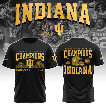 Indiana Hoosiers Football Champions Peach Bowl 2025/26 T-Shirt