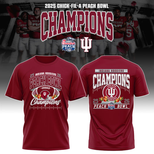 Indiana Hoosiers Football Champions Peach Bowl 2025/26 T-Shirt