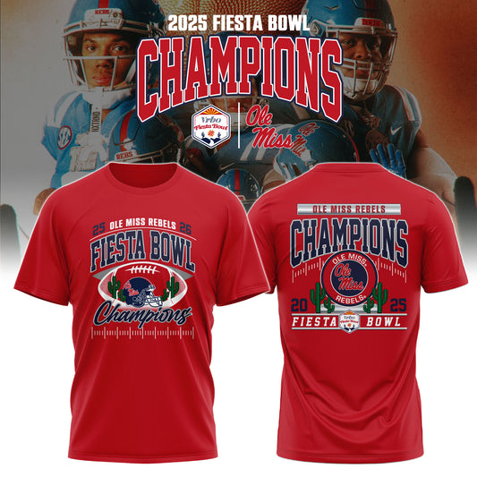 Ole Miss Rebels Special Fiesta Bowl Champions Limited Edition Combo T.shirt
