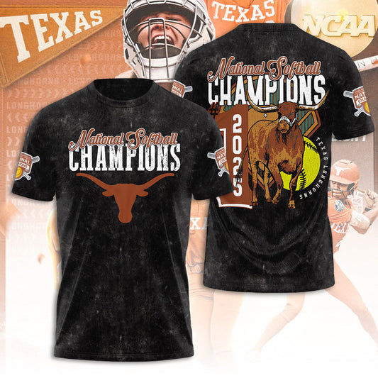 Texas Longhorns 2025 Women's Softball National Champions Hook 'Em T-Shirt