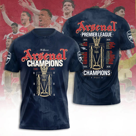 Arsenal F.C Premier League champions 25/26 T-SHIRT