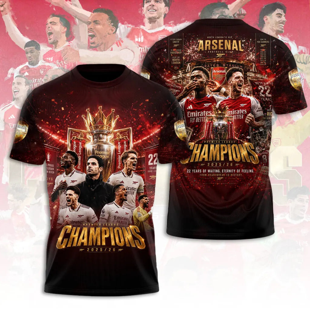 Arsenal F.C Premier League champions 25/26 T-SHIRT