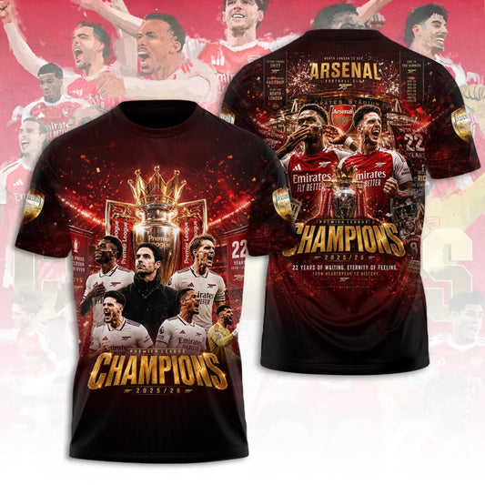Arsenal F.C Premier League champions 25/26 T-SHIRT