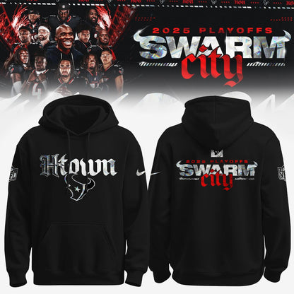 Houston Texans 2025 NFL Playoffs S.W.A.R.M.City Special Edition Hoodie
