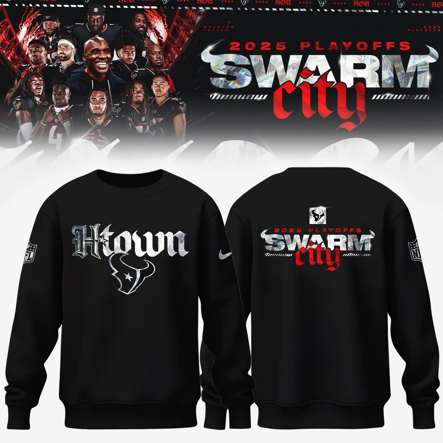 Houston Texans 2025 NFL Playoffs S.W.A.R.M. City Special Edition Sweatshirt