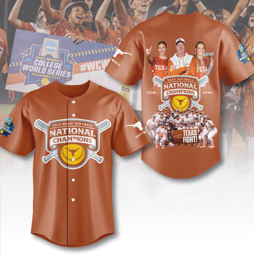 Texas Longhorns 2025 Women's Softball National Champions Hook 'Em Jesey
