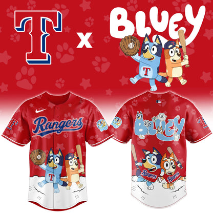 T.Rangers Bluey Night Limited Baseball Jersey