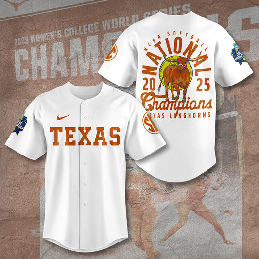 Texas Longhorns 2025 Women's Softball National Champions Hook 'Em Jesey
