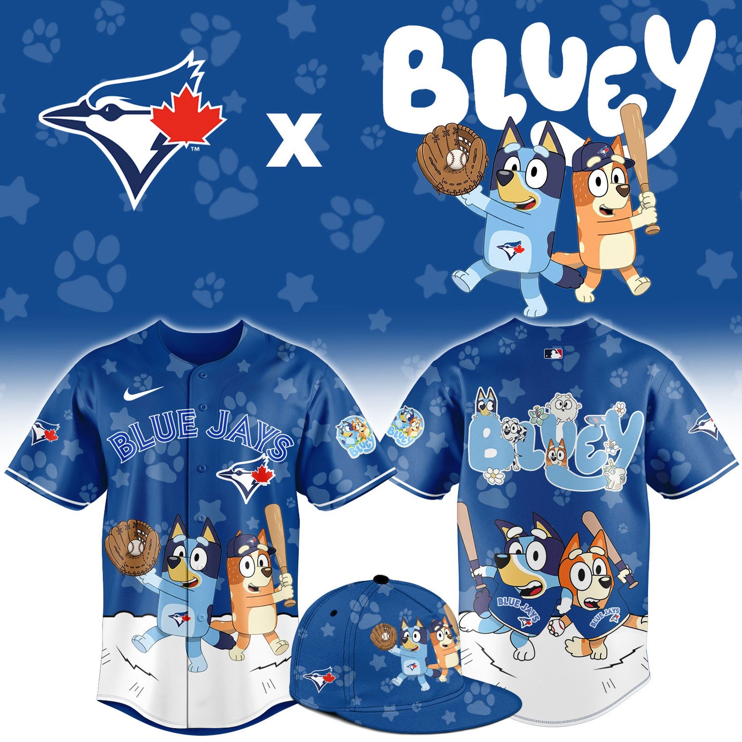 T.Blue Jays Bluey Night Limited Baseball Jersey