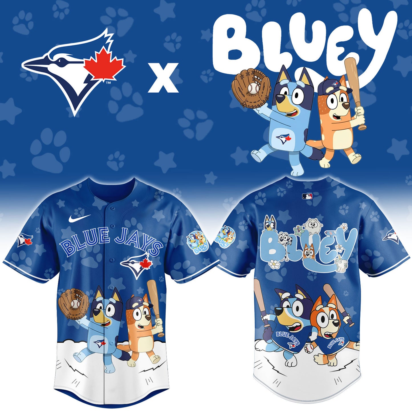 T.Blue Jays Bluey Night Limited Baseball Jersey