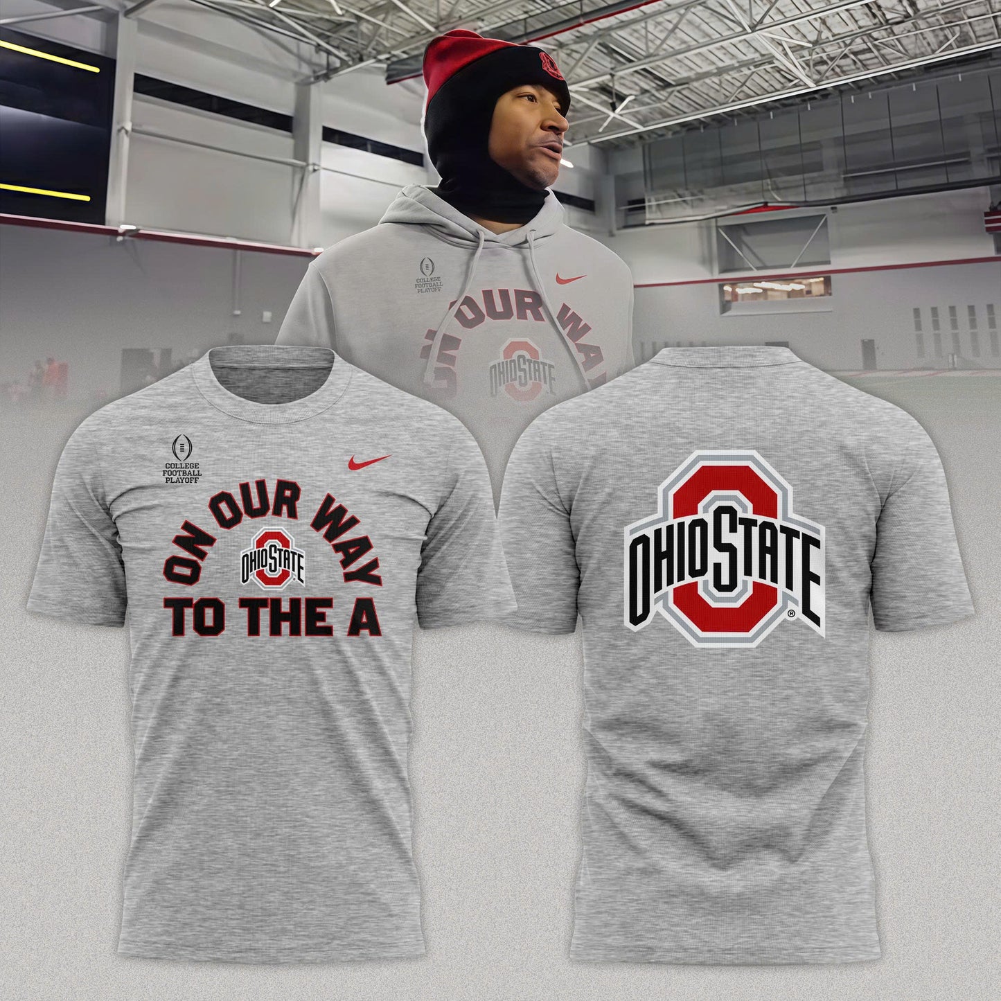 Ohio State Buckeyes “ON OUR WAY TO THE A” Limited Edition Combo T-Shirt