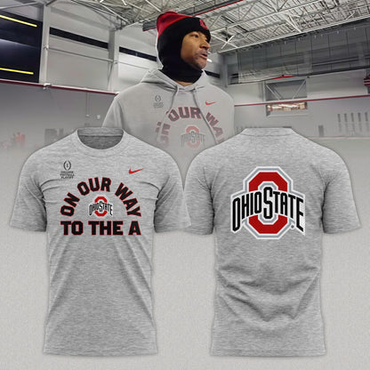 Ohio State Buckeyes “ON OUR WAY TO THE A” Limited Edition Combo T-Shirt