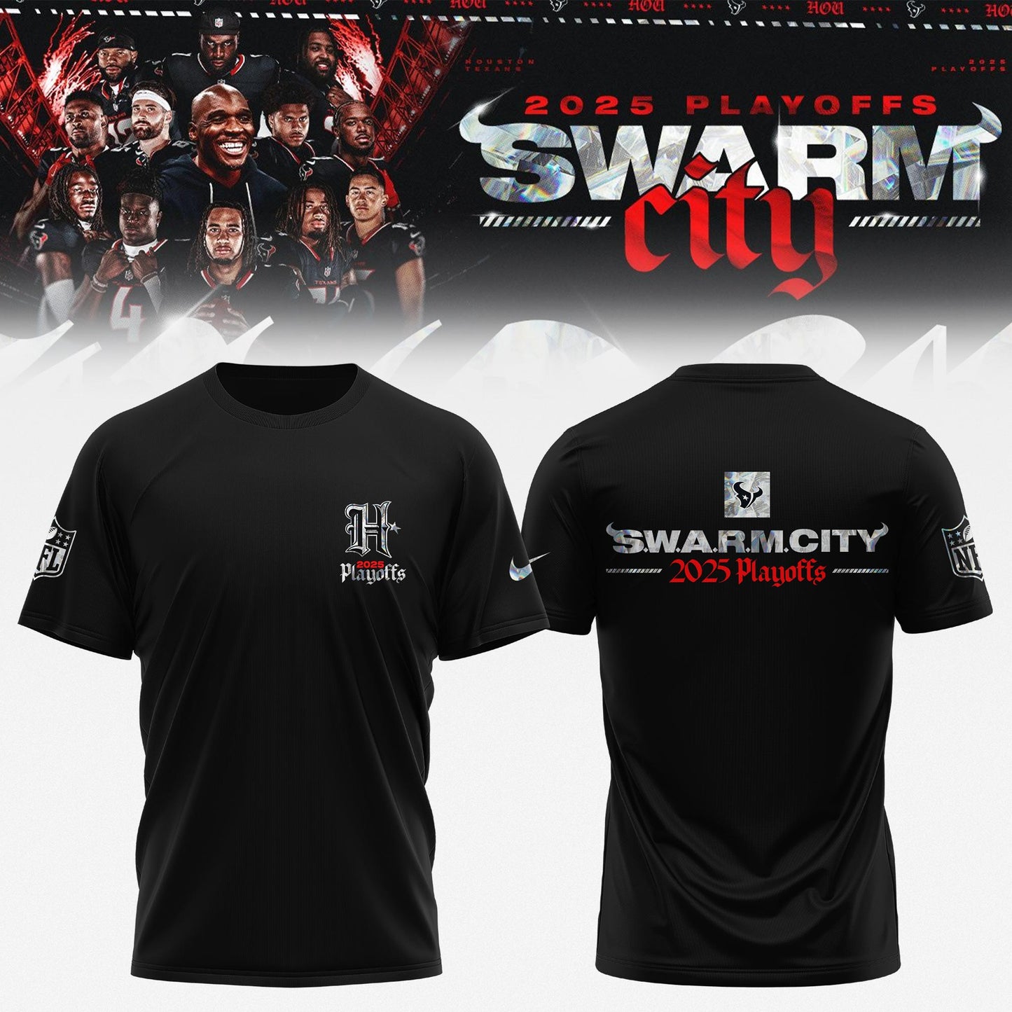Houston Texans 2025 NFL Playoffs S.W.A.R.M.City Special Edition T-shirt