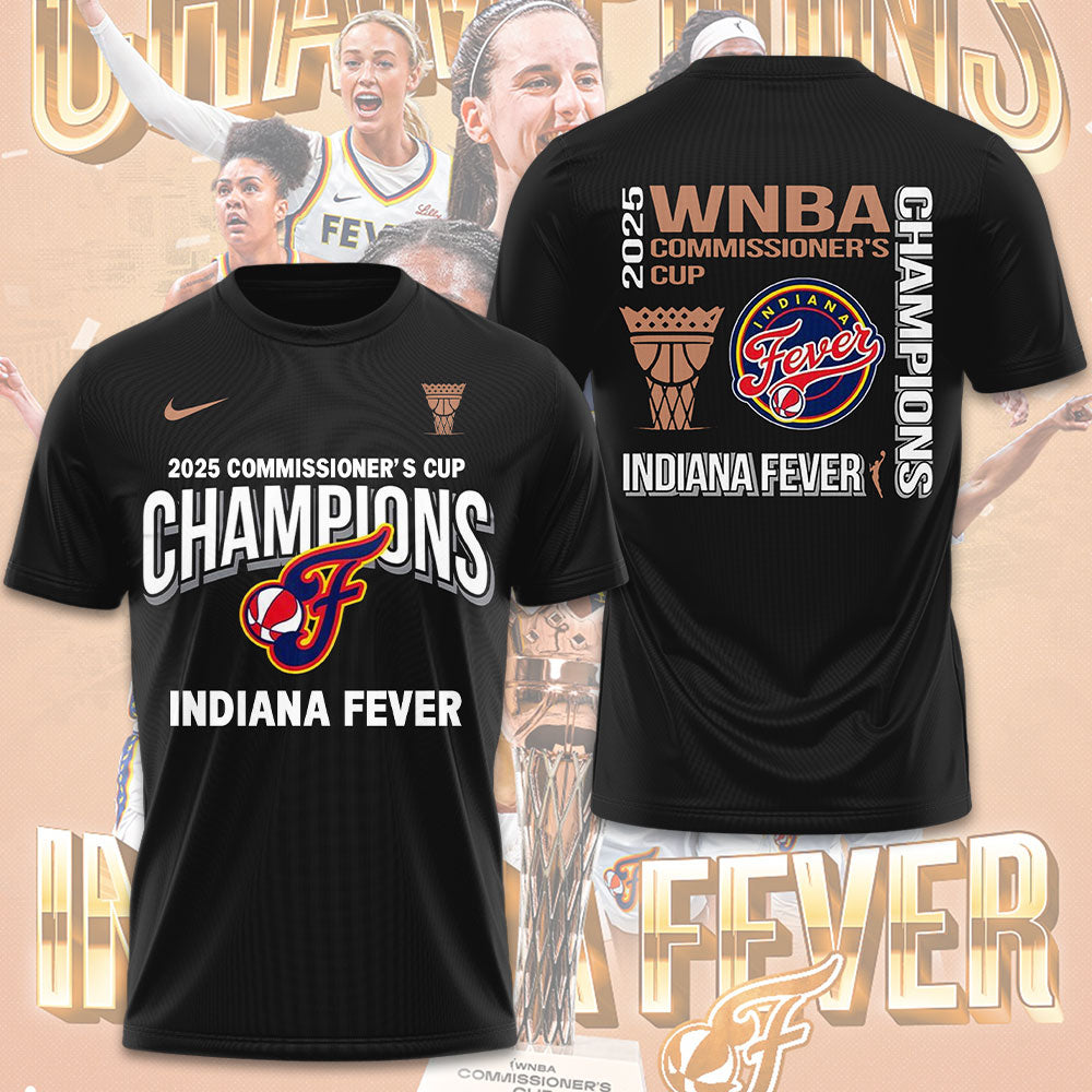 Indiana Fever 2025 WNBA Commissioner’s Cup Champions T-Shirt