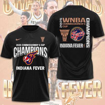 Indiana Fever 2025 WNBA Commissioner’s Cup Champions T-Shirt
