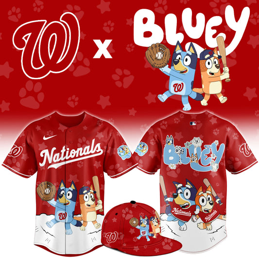 W.Nationals Bluey Night Limited Baseball Jersey