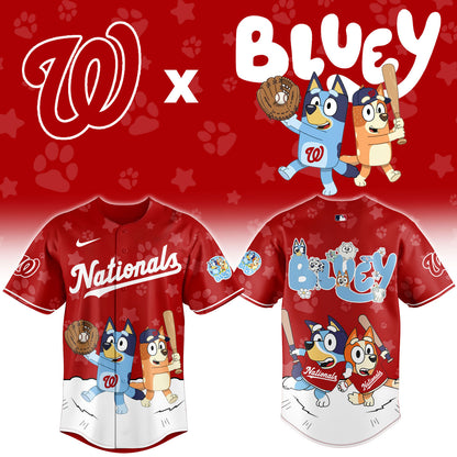 W.Nationals Bluey Night Limited Baseball Jersey