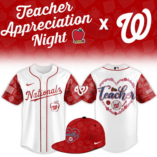 W.Nationals Teacher Appreciation Night Limited Baseball Jersey