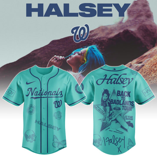 Washington Nationals x Halsey “Back to Badlands Tour” Jersey Editions Limited +Selling Out Fast