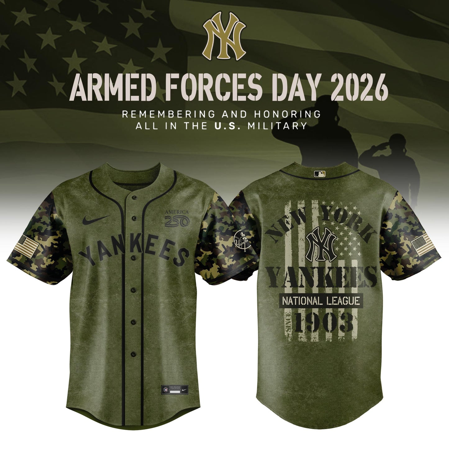 All Team MLB 2026 Armed Forces Day Limited Edition Jersey