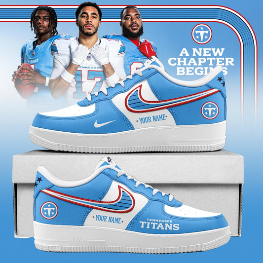 2026 Exclusive Sneakers New Logo Tennessee Titans AF1 Sneaker