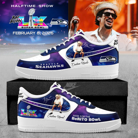Seattle Seahawks x Bad Bunny 2026 Super Bowl LX AF1 Sneakers
