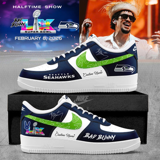 Seattle Seahawks x Bad Bunny 2026 Super Bowl LX AF1 Sneakers