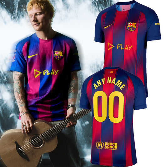 FC Barcelona Launches Ed Sheeran ‘Play’ Kit for El Clásico Jersey 2025 Personalization