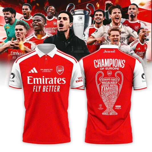Arsenal FC Champions of Europe 2026 Special Edition Polo