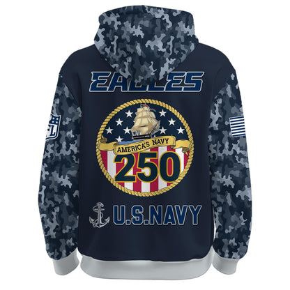 Philadelphia Eagles Navy 250th Birthday Hoodie Limited Edions