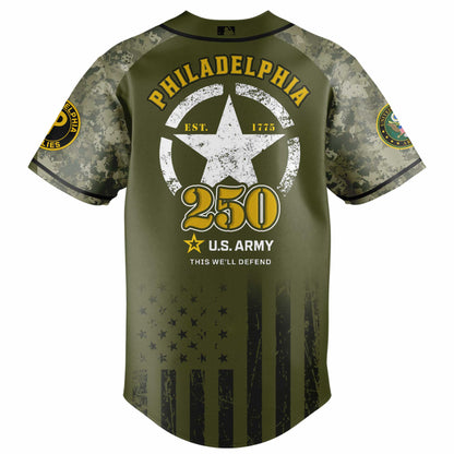 Philadelphia Phillies MLB x 250 U.S. ARMY Jersey 03