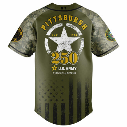 Pittsburgh Pirates MLB x 250 U.S. ARMY Jersey 03
