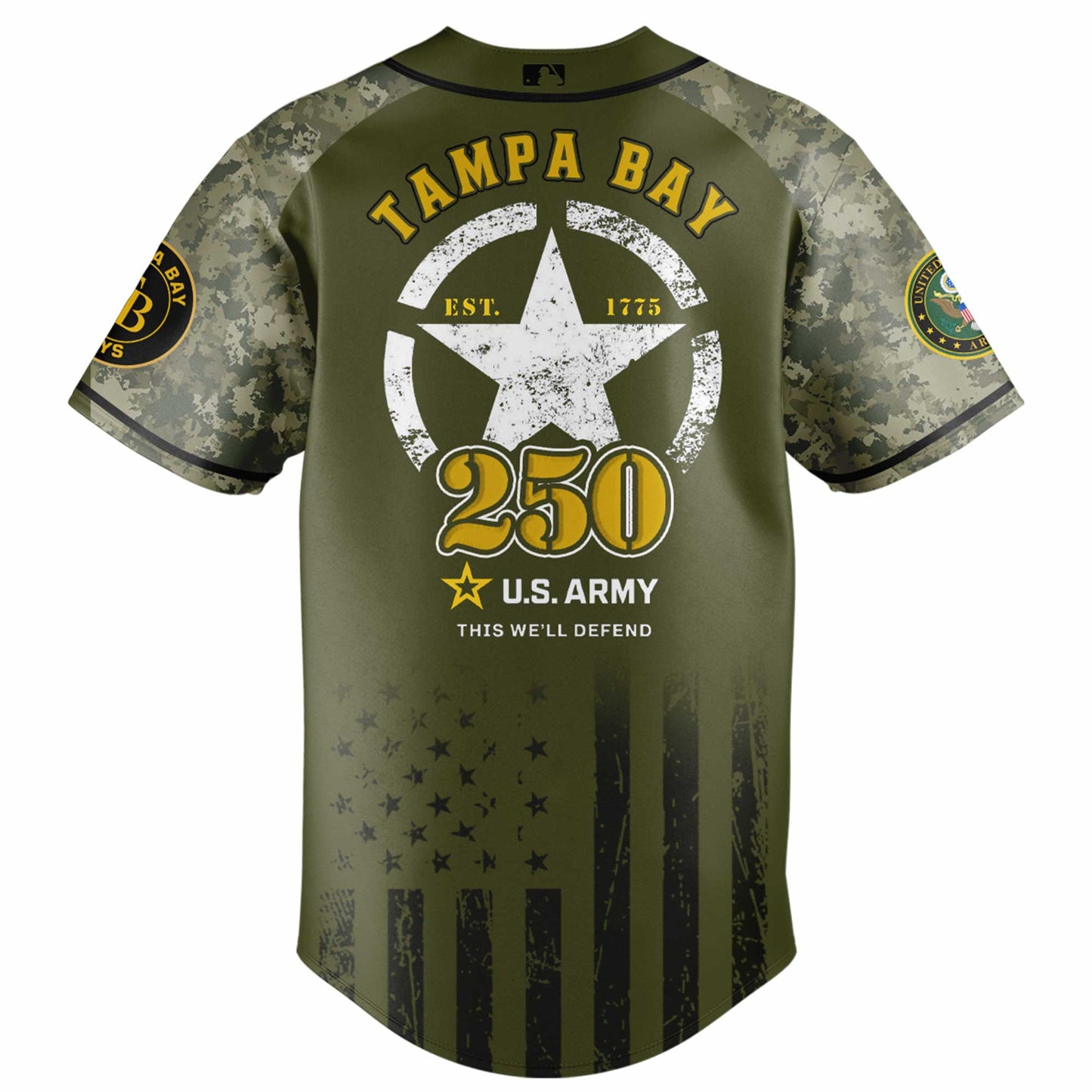 Tampa Bay Rays MLB x 250 U.S. ARMY Jersey 03